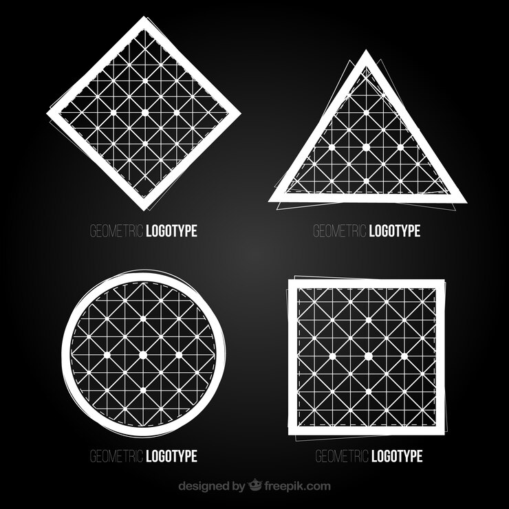 Vector gratuito logotipos geométricos en estilo abstracto