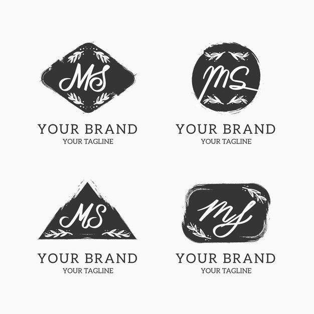 Logotipos de ms pintados a mano