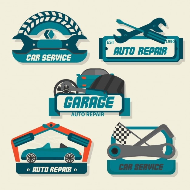 Logotipos de reparación de automóviles