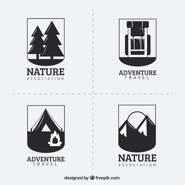 Vector gratuito logotipos para temas de naturaleza