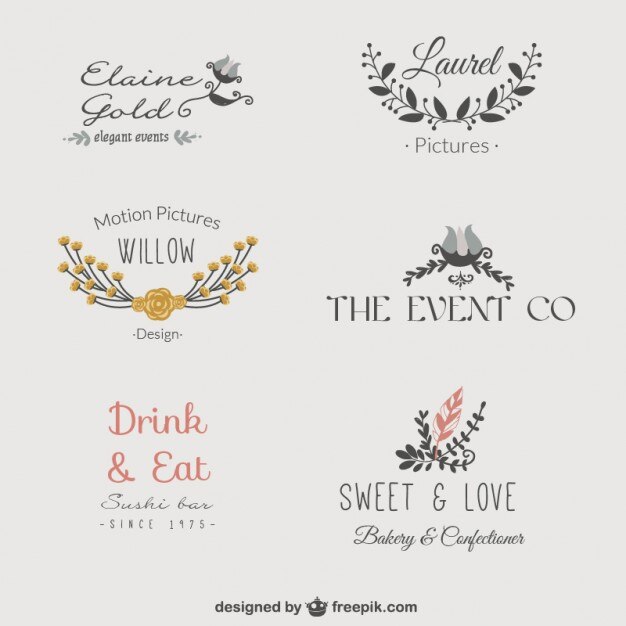 Logotipos de visita florales