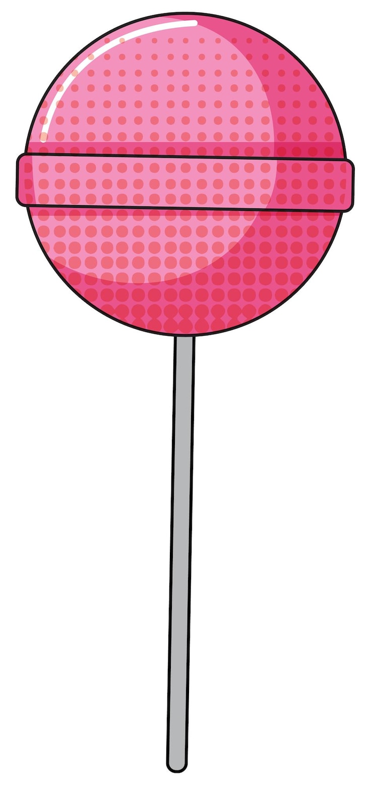 Vector gratuito lolipop sobre fondo blanco.