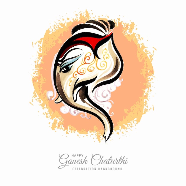 Vector gratuito lord ganesha festival of ganesh chaturthi card design