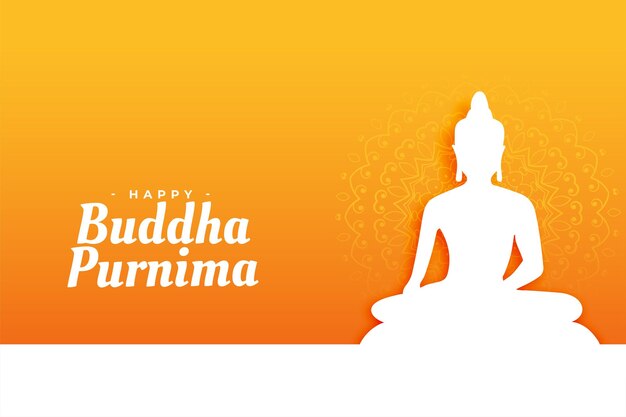 Lord gautama buddha jayanti fondo en estilo de corte de papel