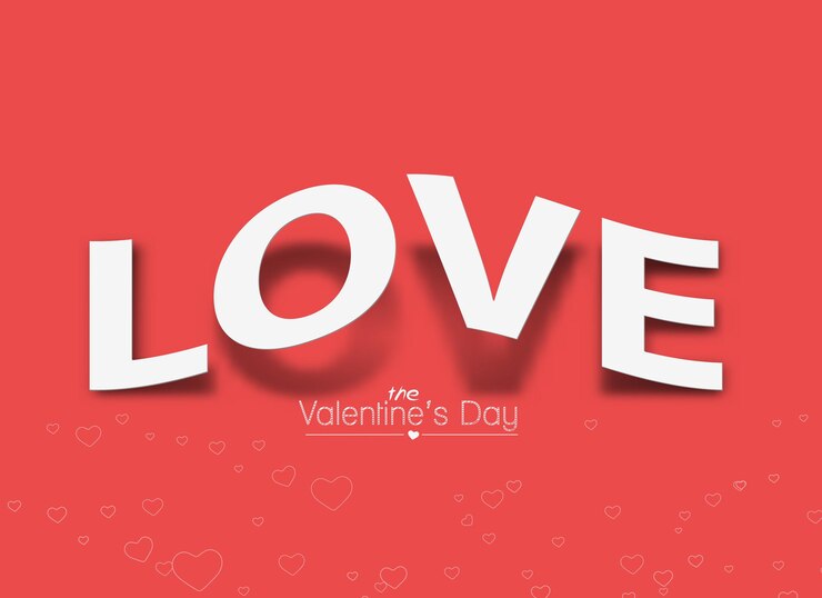 Vector gratuito love peel off text fondo del corazón del día de san valentín, ilustración vectorial.