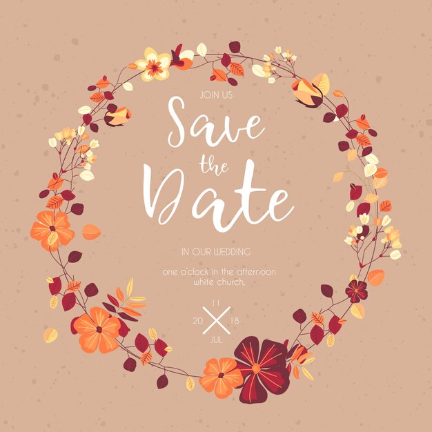Lovely Save the Date plantilla