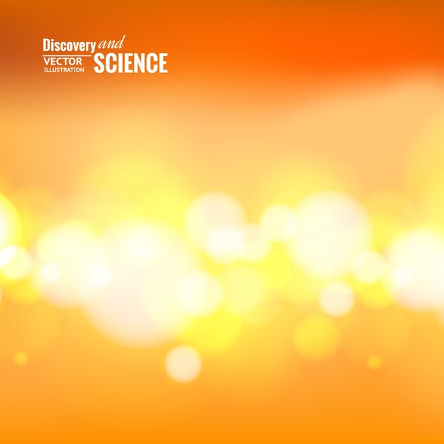 Luces de bokeh sobre fondo naranja.