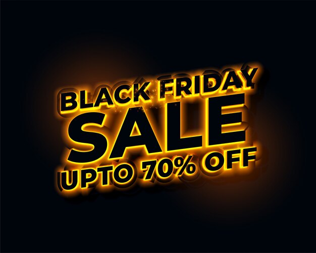 Luces brillantes de oro negro viernes venta banner