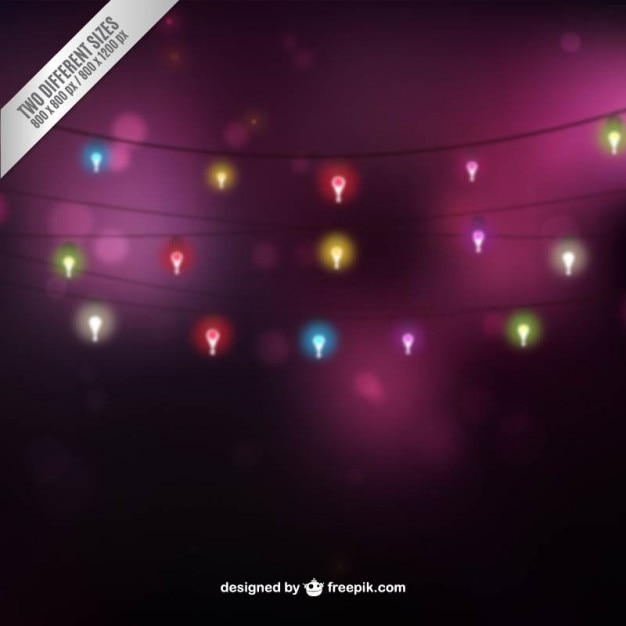 Vector gratuito luces de colores decorativas