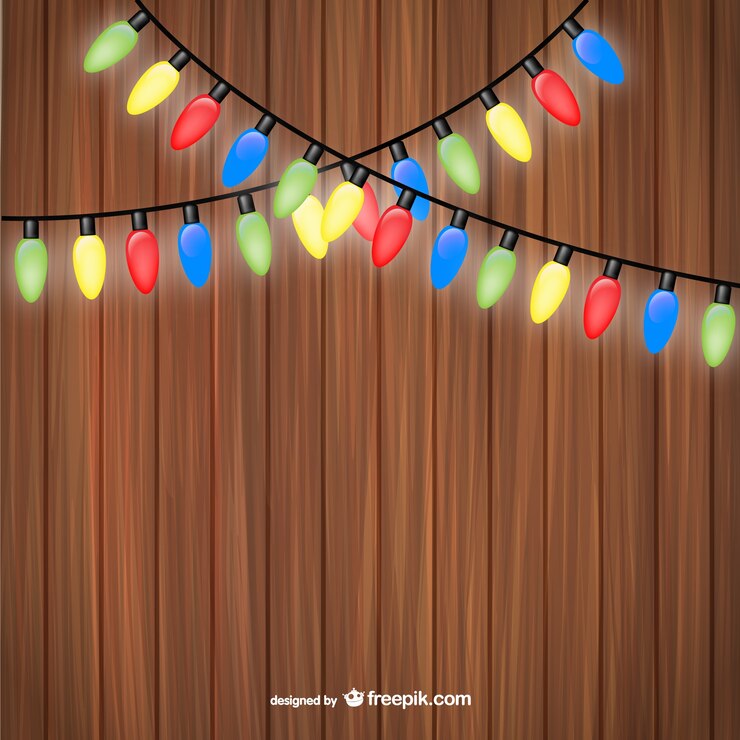 Vector gratuito luces de decoración navideñas