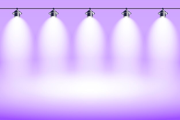Las luces de fondo son de color violeta.