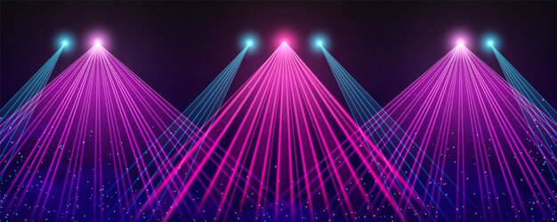 Luces láser de concierto en el fondo del escenario