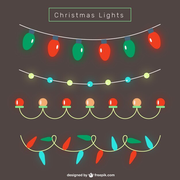 luces de navidad brillando