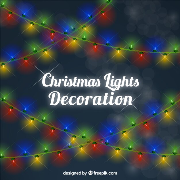 Luces de navidad coloridas
