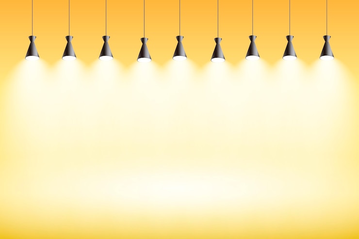 Vector gratuito luces de punto de fondo estudio amarillo