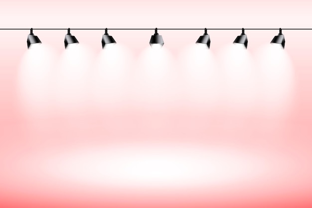 Luces de punto de fondo estudio rojo