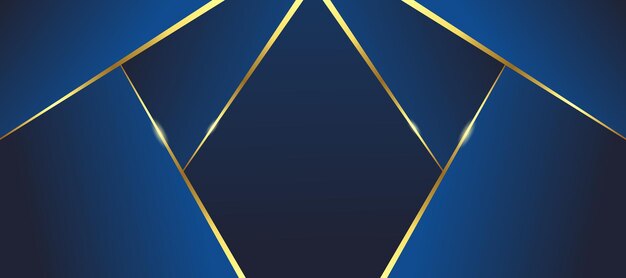 Lujo azul y fondo dorado
