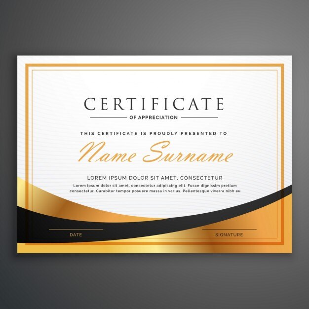 Lujoso certificado