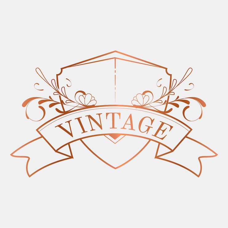 Vector gratuito lujoso vector de insignia art nouveau vintage
