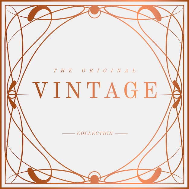 Lujoso vector de insignia art nouveau vintage
