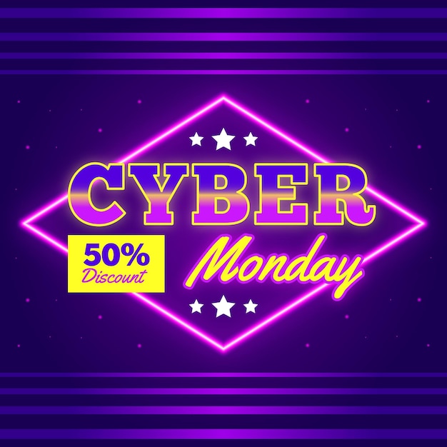 Lunes cibernético futurista retro