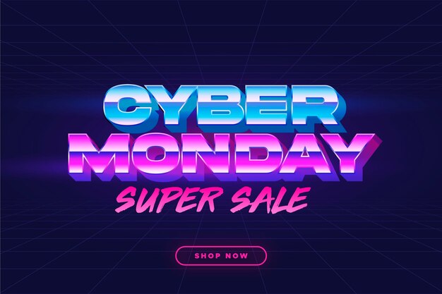 Lunes cibernético futurista retro