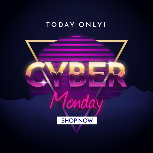 Lunes cibernético retro futurista solo hoy