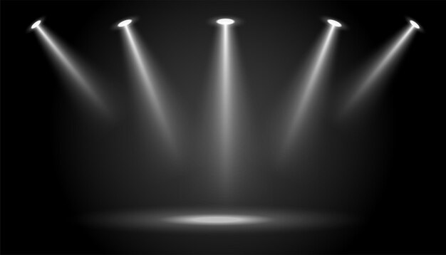 luz de enfoque brillante iluminada sobre un fondo oscuro