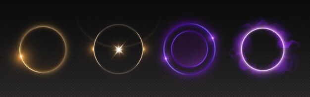 Luz de halo circular con efecto de superposición