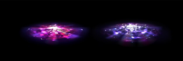 Luz de prisma o diamante con destello de holograma