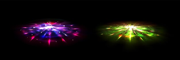 Luz de prisma o diamante con llamarada holográfica