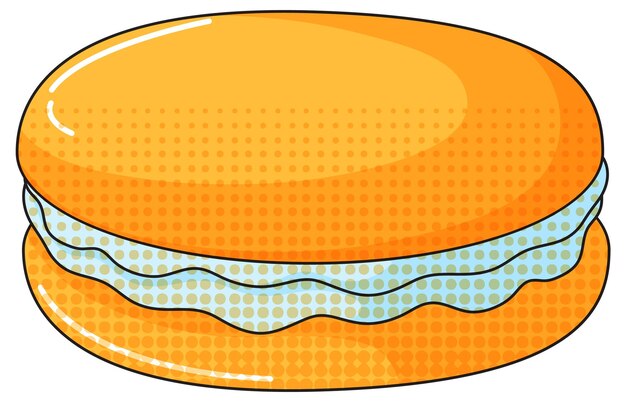 Macaron de naranja con nata