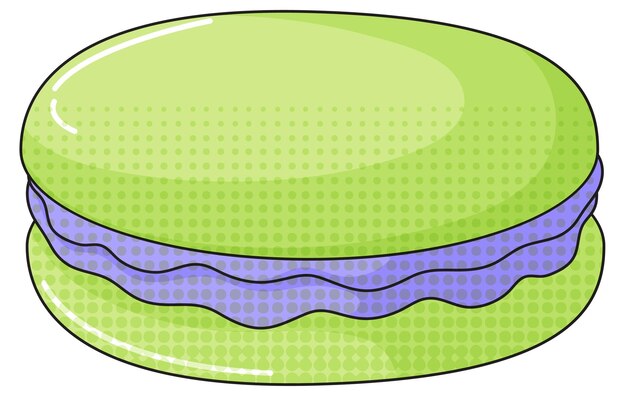 Macaron verde con crema azul