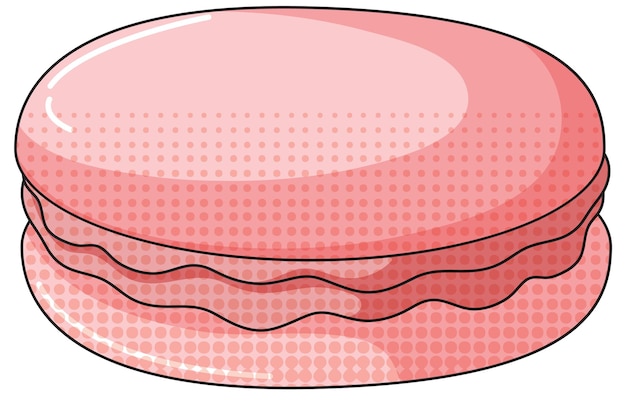 Macarrón sobre fondo blanco.