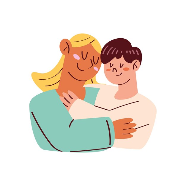 madre y hijo rubios