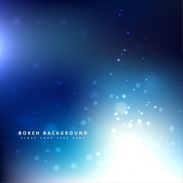 Mágico fondo azul bokeh