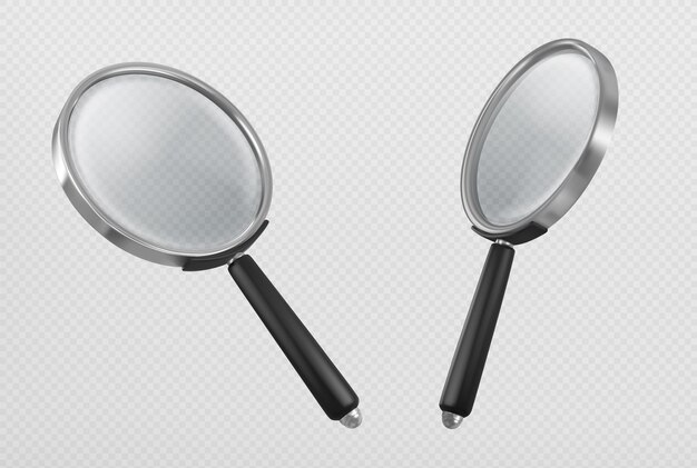 Magnificar el vidrio en diferentes ángulos de visión