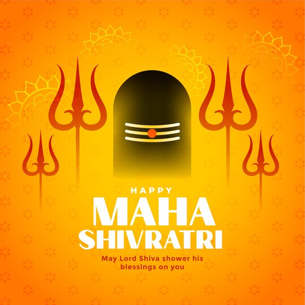 Maha shivratri festival hindú tradicional desea tarjeta