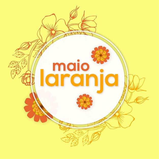 Vector gratuito maio laranja amarillo naranja flores fondo redes sociales diseño banner vector gratis