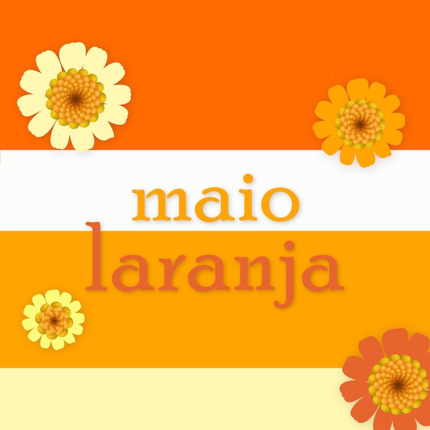 Maio Laranja Fondo amarillo naranja Banner de diseño de redes sociales Vector libre