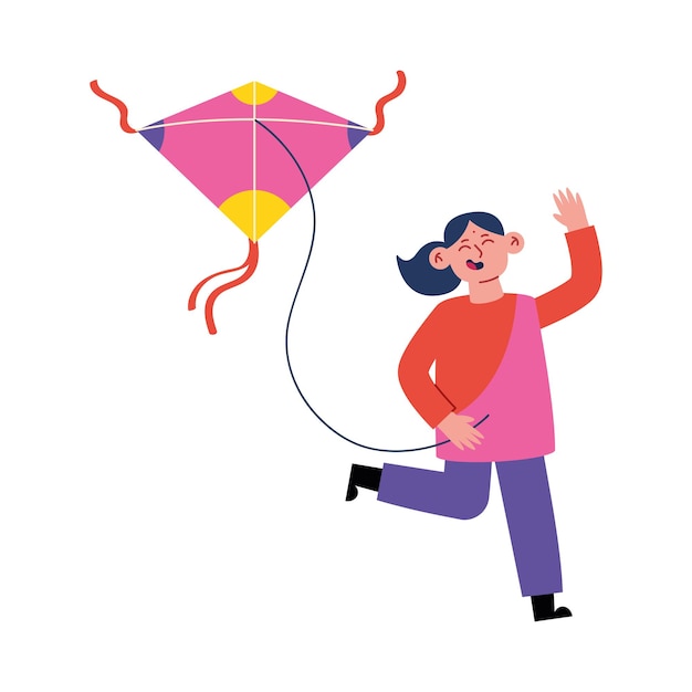 makar sankranti niña y cometa