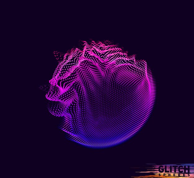 Malla colorida abstracta sobre fondo oscuro