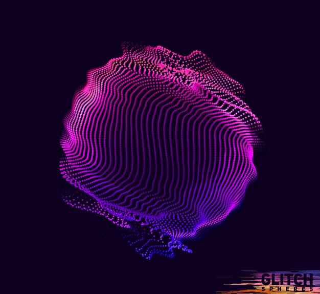 Malla colorida abstracta sobre fondo oscuro
