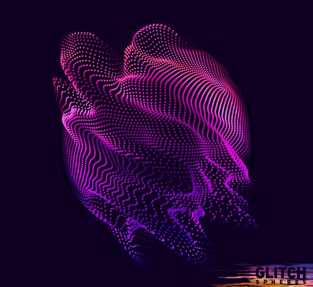 Malla colorida abstracta sobre fondo oscuro.