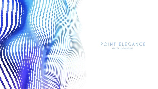Malla de onda azul de partículas 3d abstracta en estilo de tecnología cibernética. Fondo de negocio abstracto.