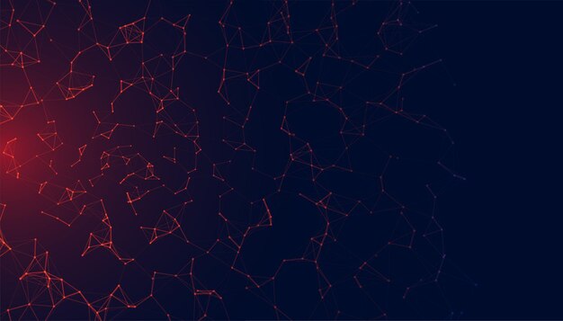 Malla de red low poly con luz brillante