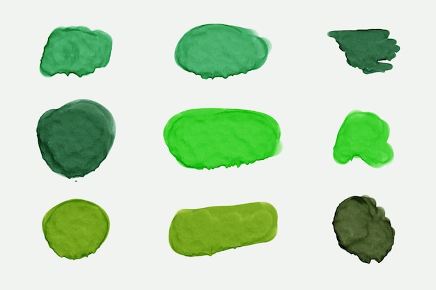 Vector gratuito manchas de acuarela verde abstracta