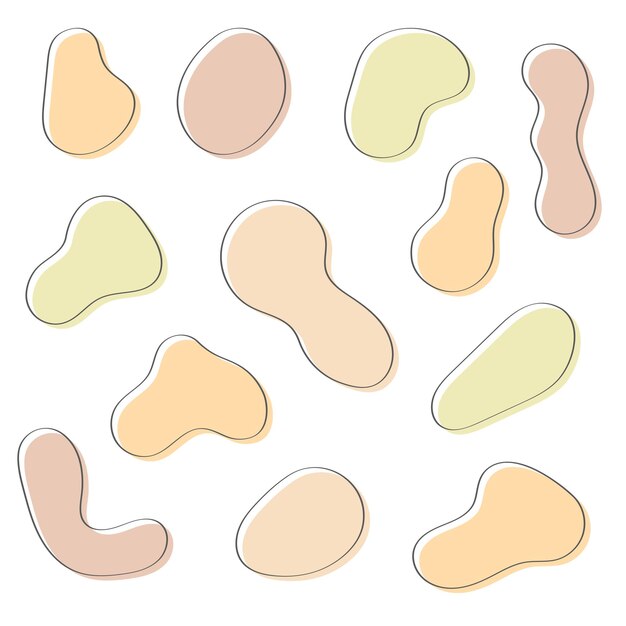 Manchas Color Pastel Con Contornos