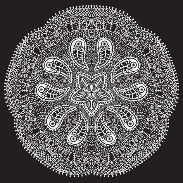 Vector gratuito mandala blanco