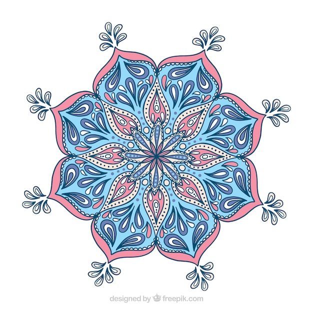 Vector gratuito mandala colorido con ornamentos